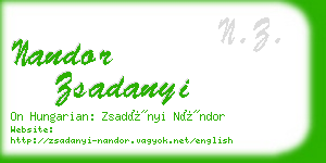 nandor zsadanyi business card